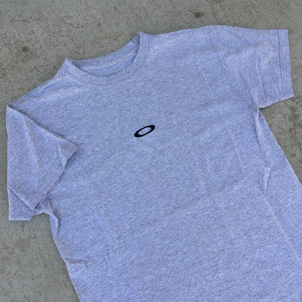 Vintage Oakley Software Center Logo T-Shirt Gray Y2K Streetwear Gorpcore Large